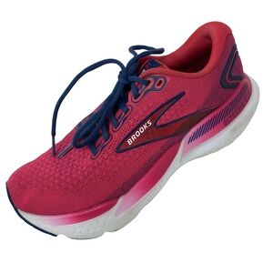 Brooks Glycerin 21 GTS Womens 9 Pink Navy Running Shoes 1204091B630
